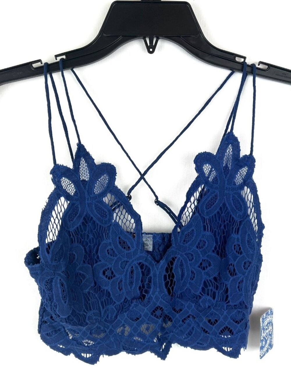 Free People Womenโs Blue Lace Bralette Size Small